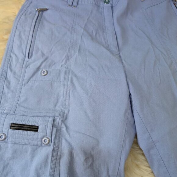 Jamie Sadock Blue Cargo Capris Women Size 6 - Picture 4 of 10